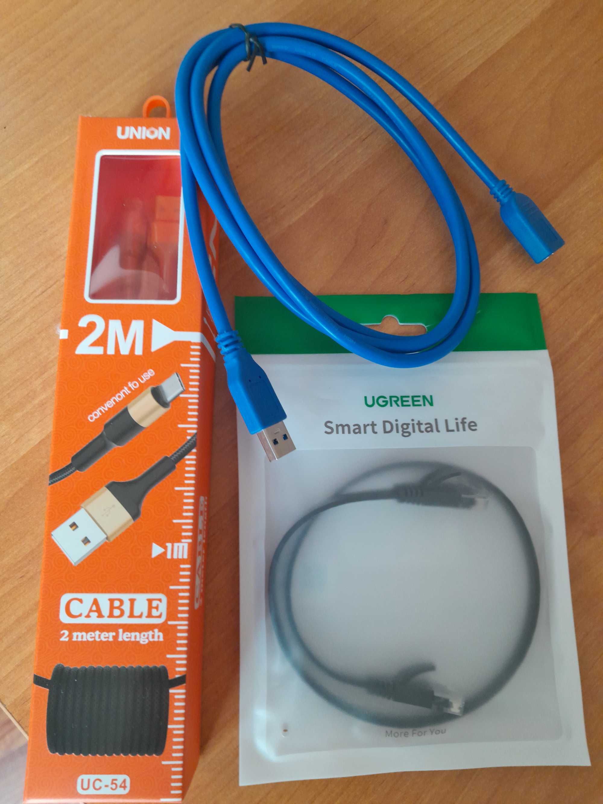 Кабель USB А-А и А-С и LAN-кабель