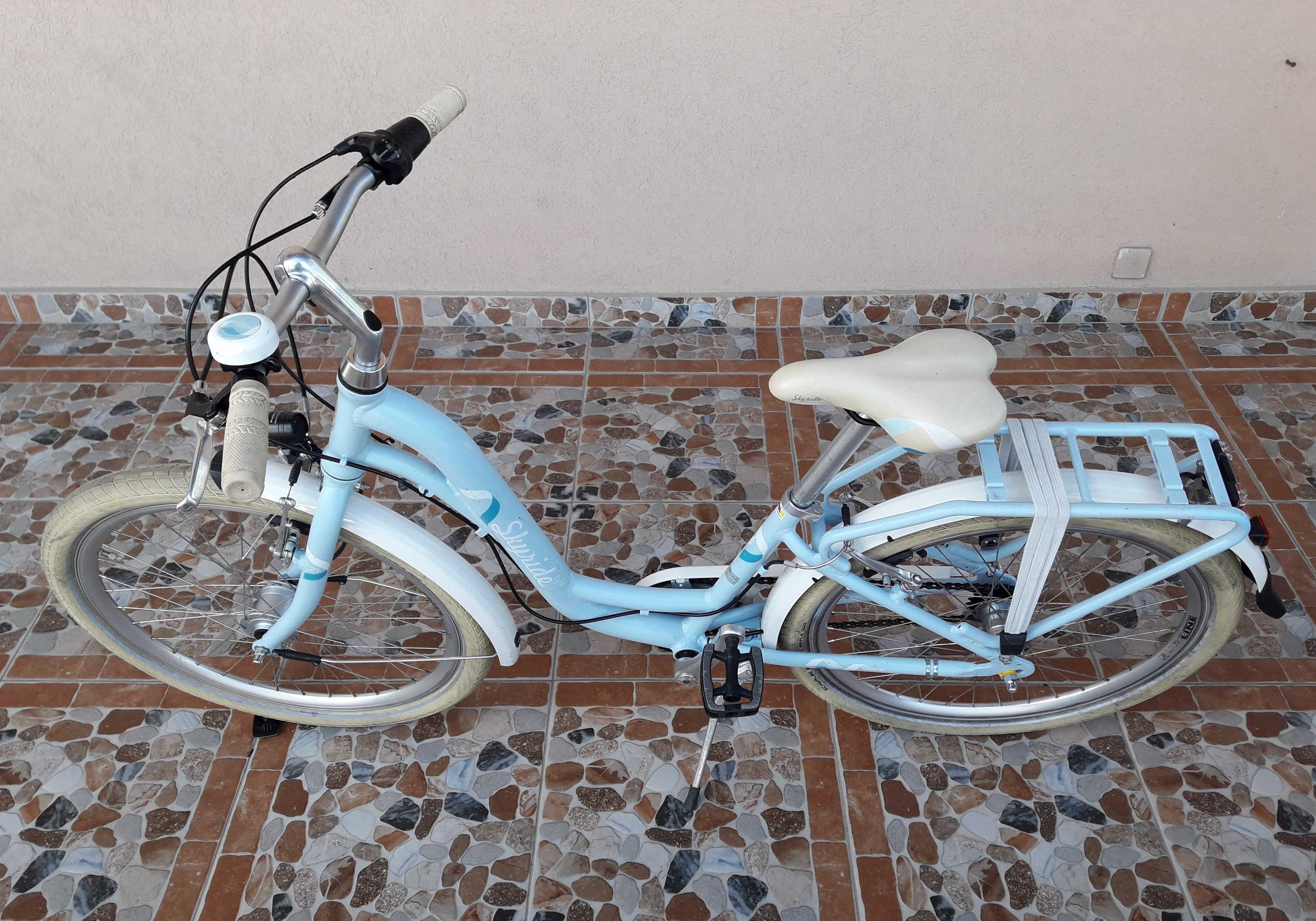 Bicicletă copii Puky Skyride 24’ City light ALUMINIU 3 vit. - albastru