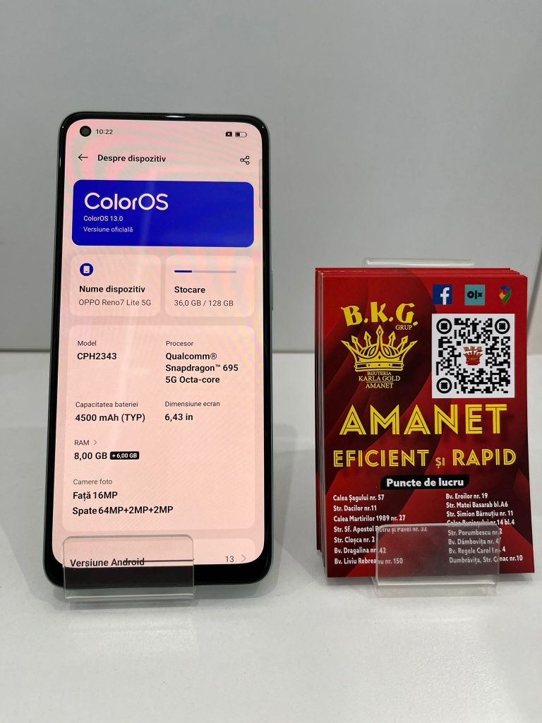 Oppo Reno 7 Lite 5G Amanet BKG