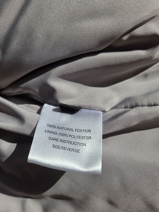 Blana naturala de vulpe cu piele naturala gri