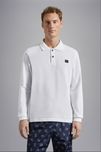 Paul & Shark Mens Organic Cotton Pique Iconic Badge Polo LS