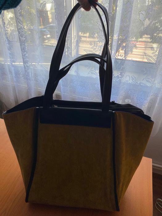 Geanta shopper purtata in 2 moduri