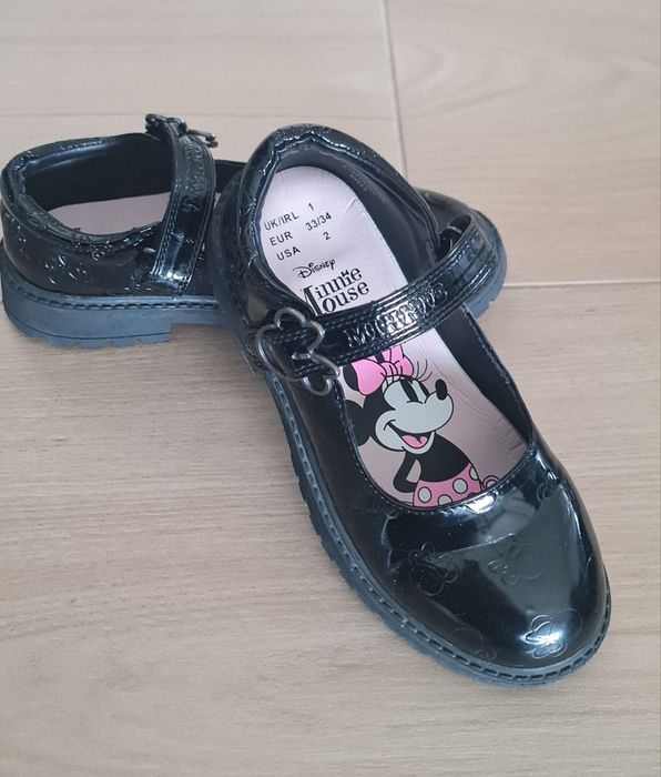 Кожени обувки Clarks Кларкс и Disney Мини маус 33-34 + ПОДАРЪЦИ