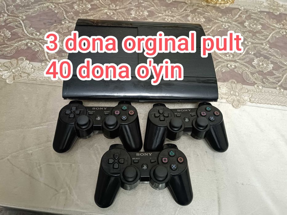 Ps3 super slim 3orginal pult 40o'yin Sony PlayStation