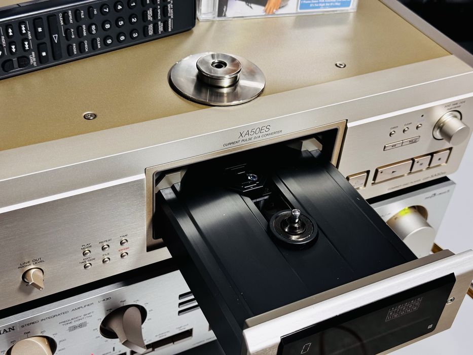 CD-player audiophili SONY CDP-XA50ES,gama ES,cu PUC,champagne,telecoma