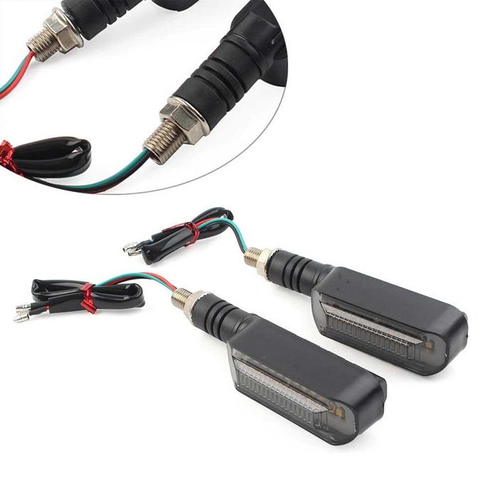 Диодни LED мигачи за мотор с бягащ мигач - 2 броя.