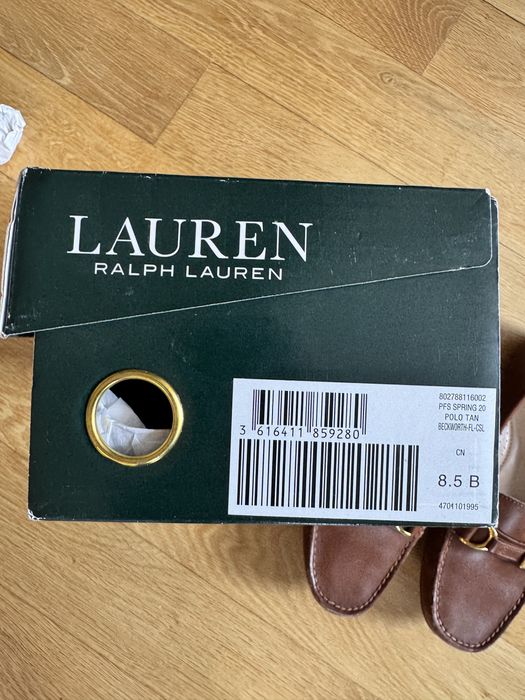 Оригинални кожени мокасини Ralph Lauren