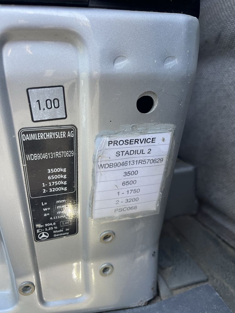 Mercedes Sprinter Autoplatforma 2004 AC 3.5T cat.B platou 5.6M