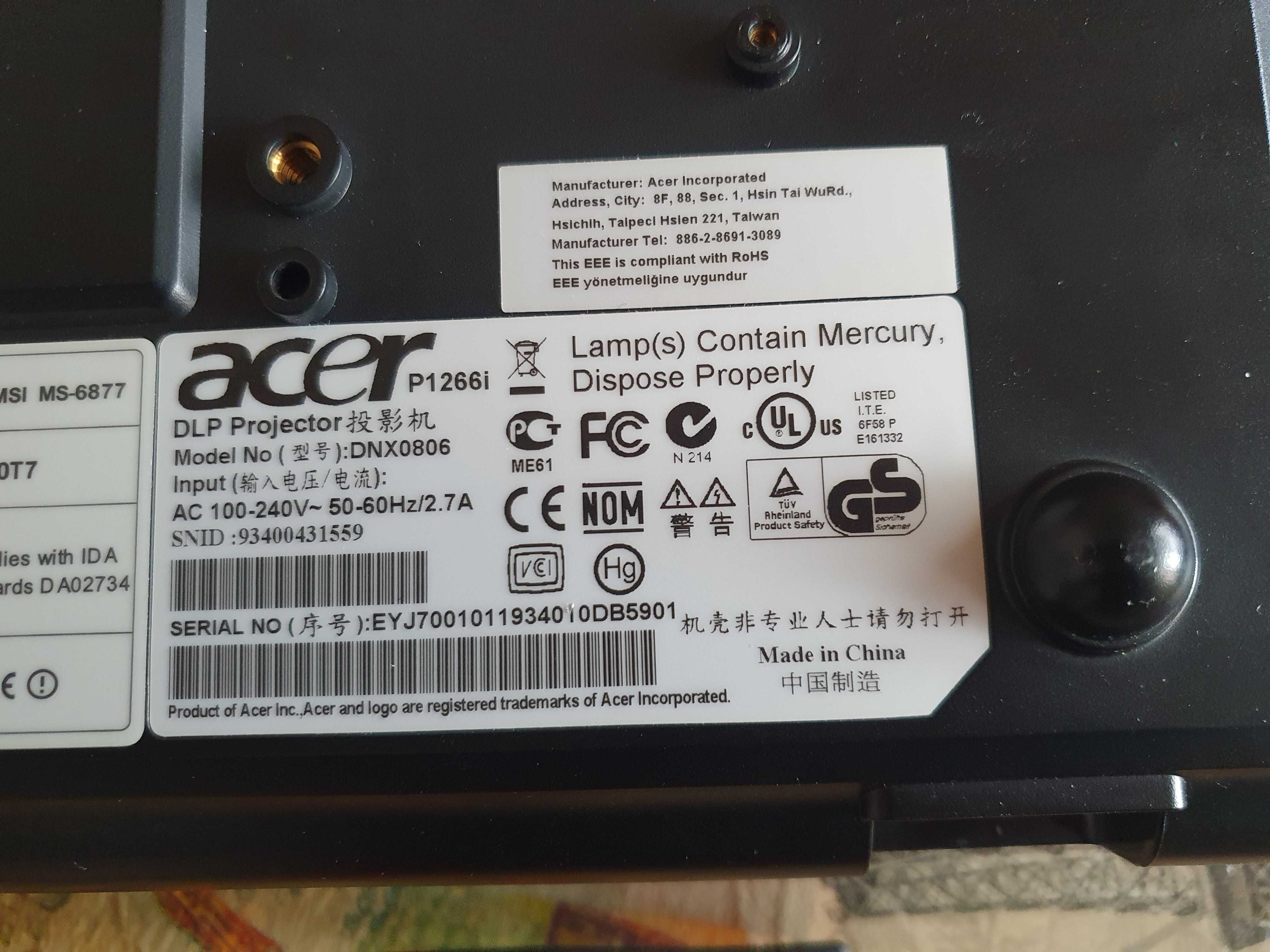 проектор WiFi DLP  Acer