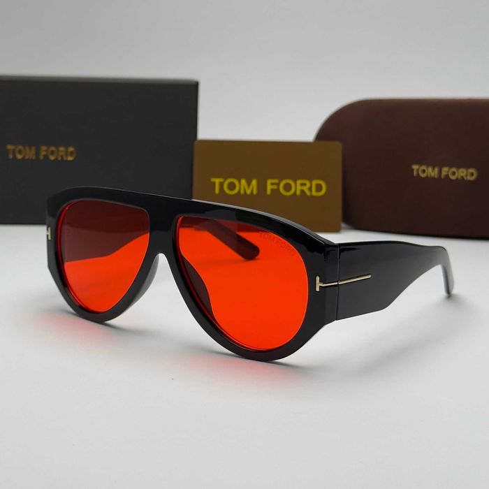 Слънчеви очила Tom Ford Mask Limited черно и червено Големи UV400 CE