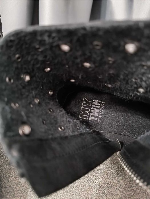 Ghete biker brand Twinset, piele interior/exterior, marimea 35