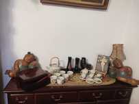 Vintage decor japonez prețios lemn, portelan