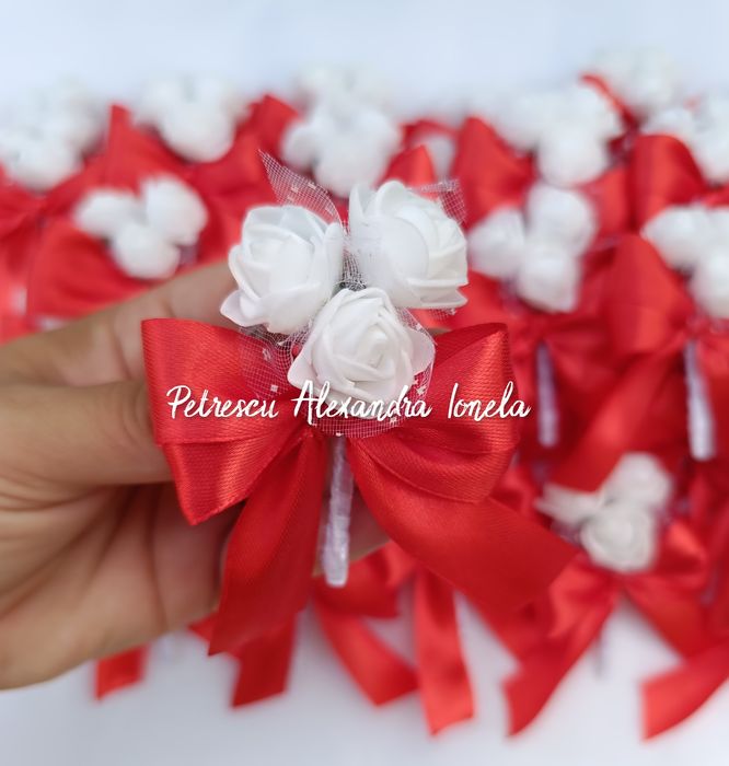 Cocarde de pus in piept pentru nunta