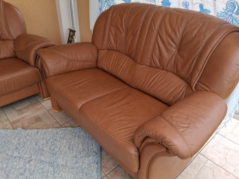 Set canapele piele naturala