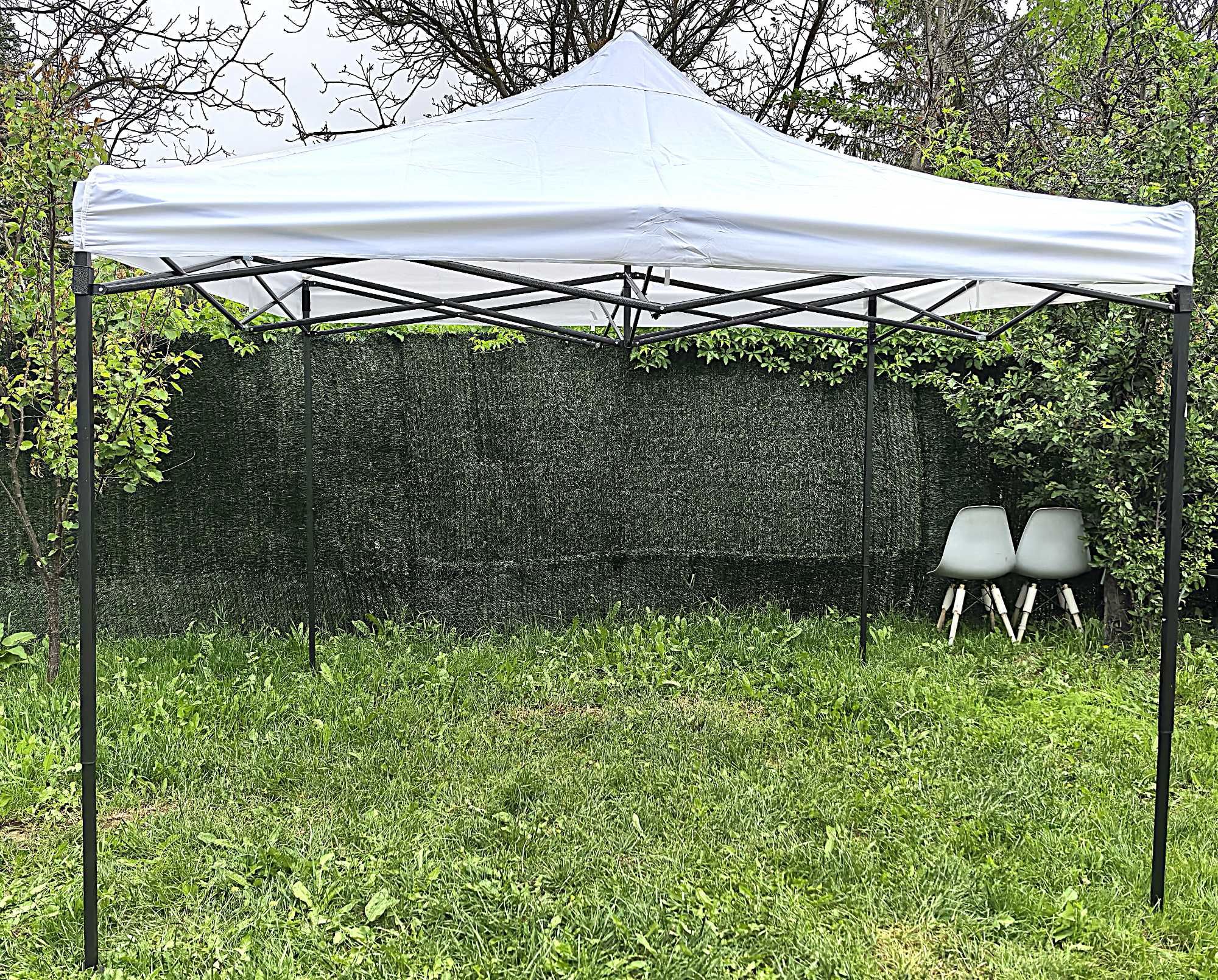 Cort Pavilion Alb 3x3m Pliabil – Cadru Metalic Solid