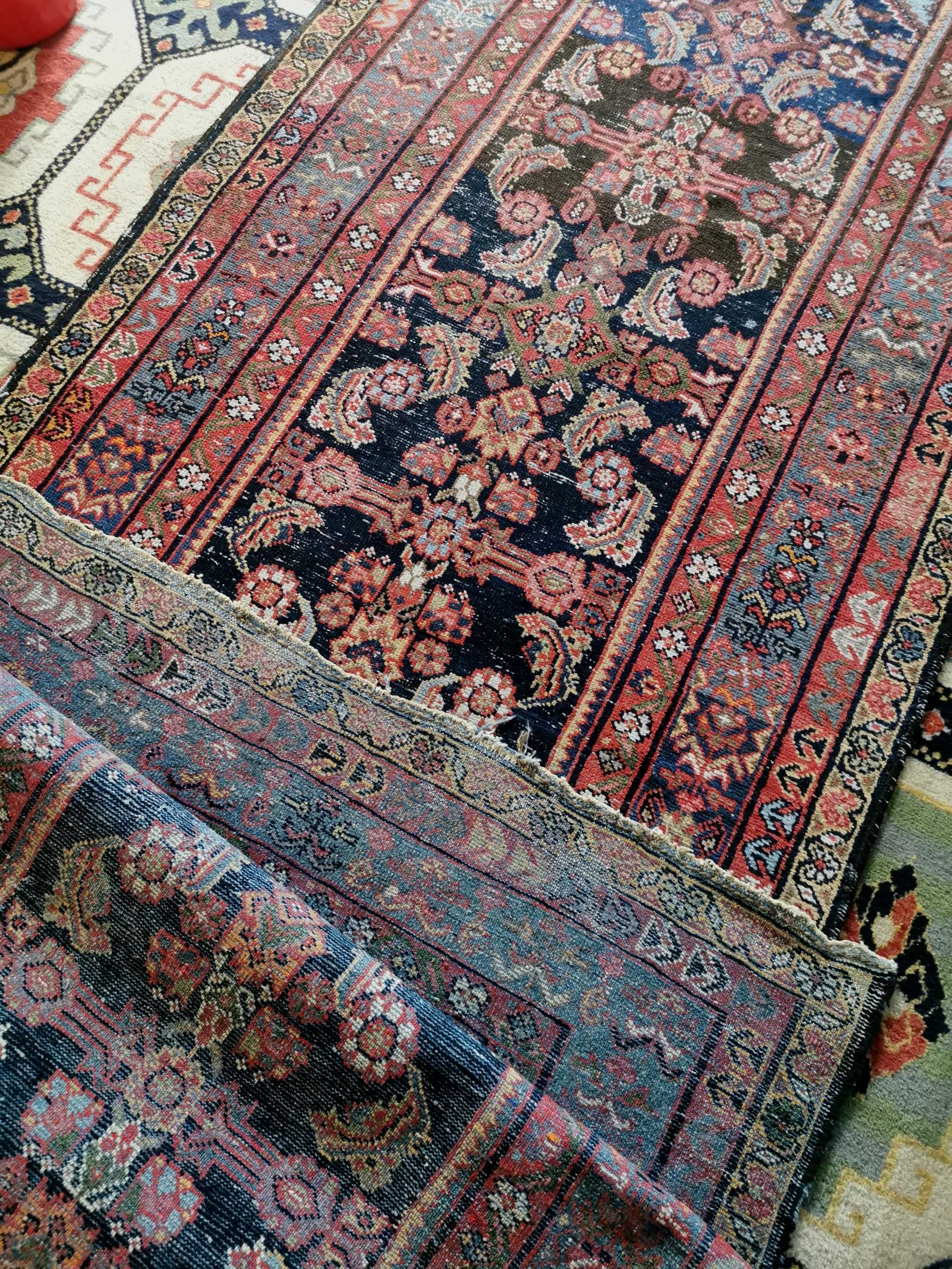 Covor oriental vechi Azerbaidjan 400x108 cm – lână, manual