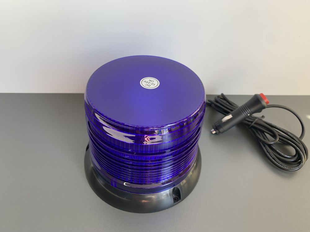 Girofar stroboscopic 40 LED-uri galben rosu albastru magnet 12V-24V