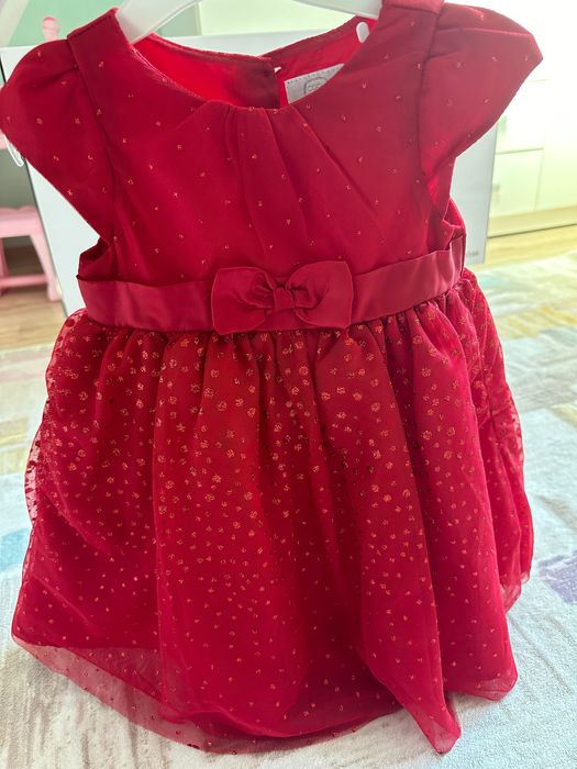 Коледна рокличка 86см