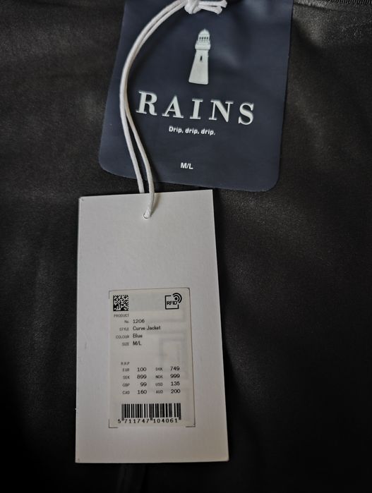 RAINS Нов тренчкот яке шлифер