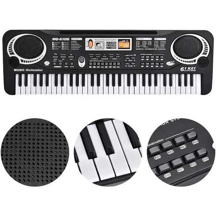 Orga electronica 61 clape,16tonuri,10ritmuri,functie înregistrare,nouă