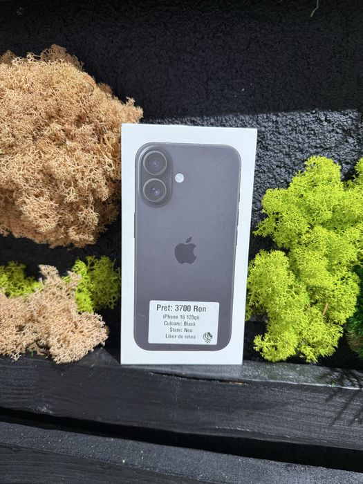 Oferta iPhone 16 128gb Black Neverlocked Nou Sigilat/Fact+Garantie