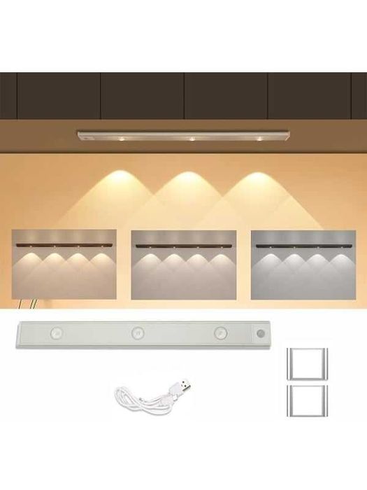 Lampa LED pentru dulap Cresitch, senzor de miscare, reincarcabil -40cm