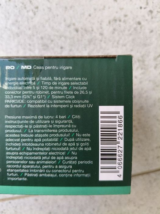 Programator Ceas irigații grădină parkside