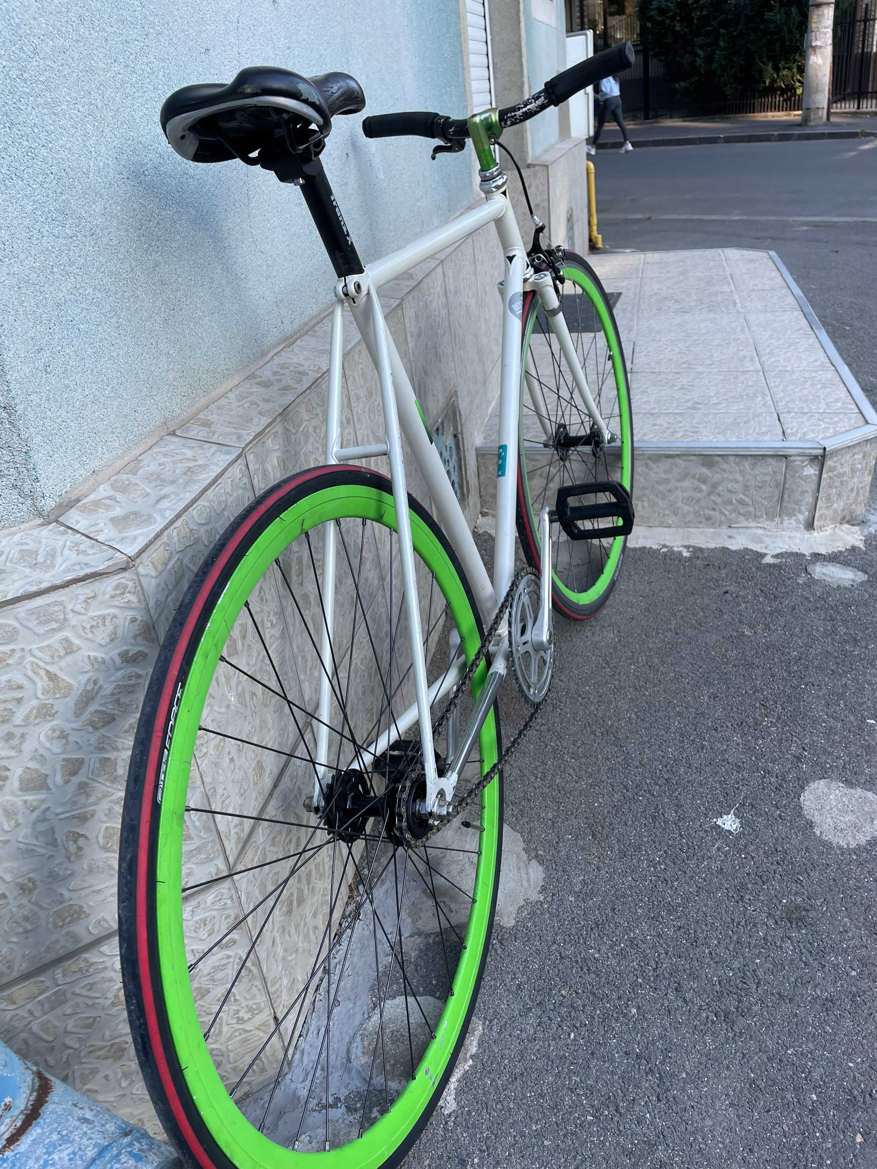 Bicicleta single speed, fixed gear, marime M