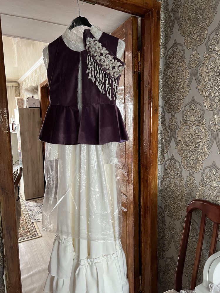 Платье на узату с саукеле ручной работы