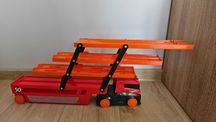 Hot wheels камион, Dickie toys пожарна, трамвай, полицейски джип