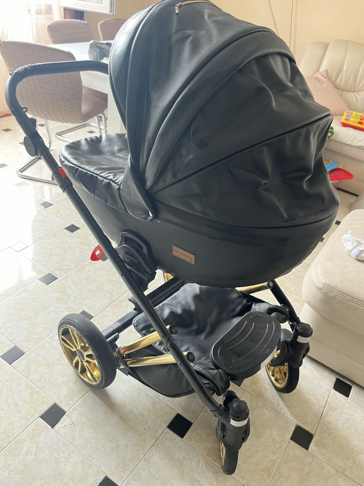 Бебешка количка 3 в 1 Tutek DIAMOS Limited Black/Gold
