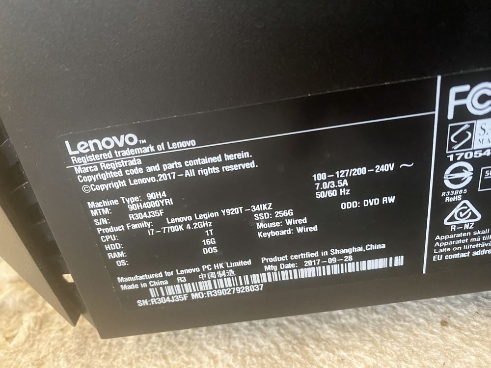 Lenovo legion Y920