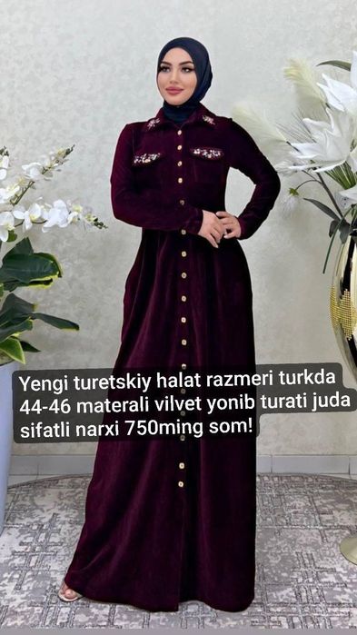 Turetski halat judda sifatli 1dona 750minga bervoraman