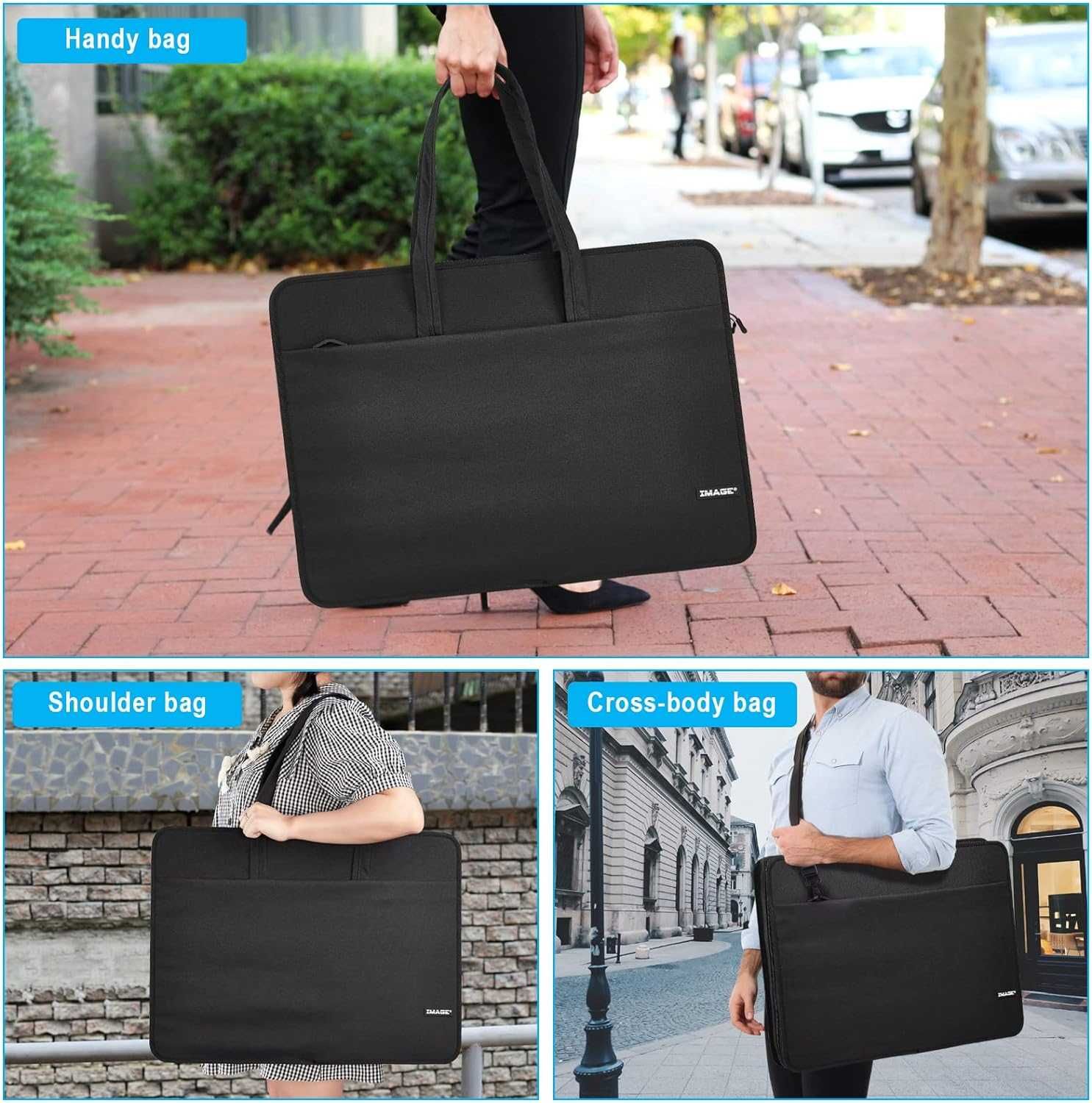 Водоустойчива чанта за съхранение A3 Light Box, черна 60×45×8 cm