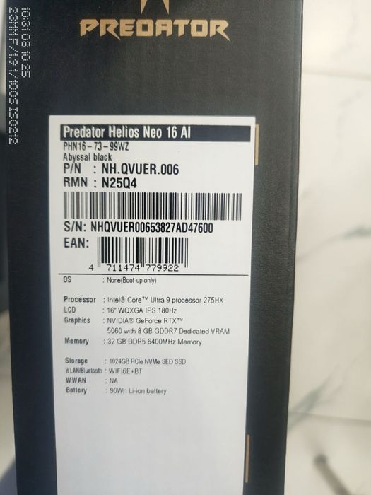 Acer Predator Helios 16 Ai