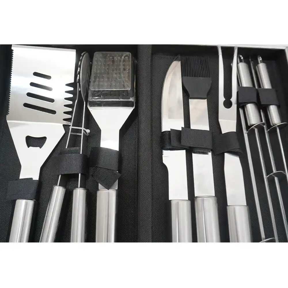 Set ustensile gratar, cu diplomat din aluminiu 10 Pcs