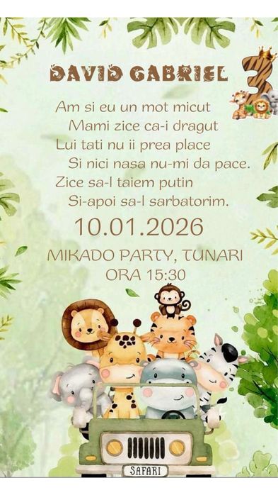 Invitatii digitale - 40 LEI