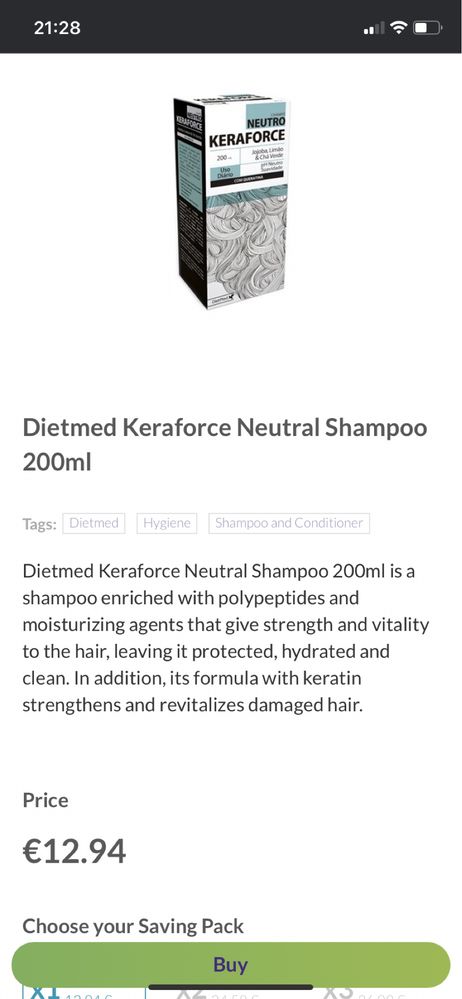 Neutral Keraforce шампоан за коса