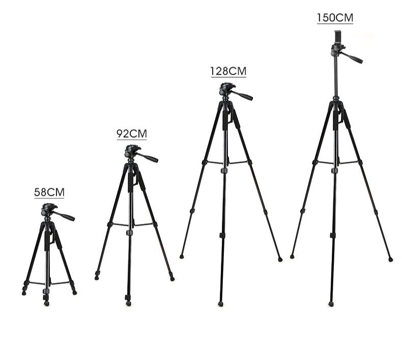 Полупрофессиональный штатив 150 см для камеры и смартфона ZK3540