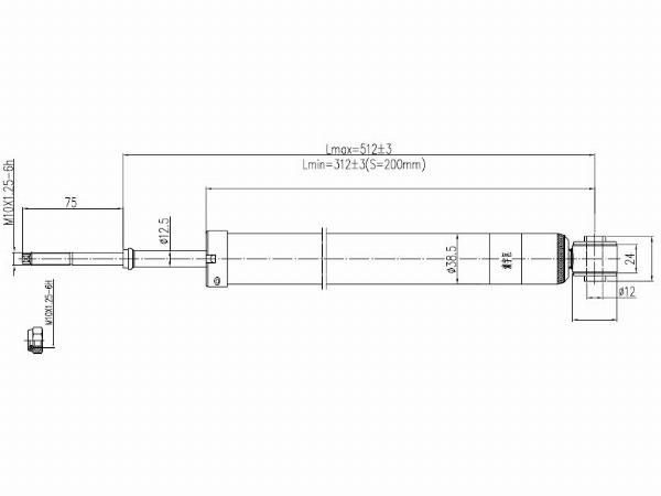 Амортизатор задний  Nissan March