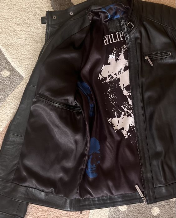 Мъжко яке от естествена кога Philipp Plein