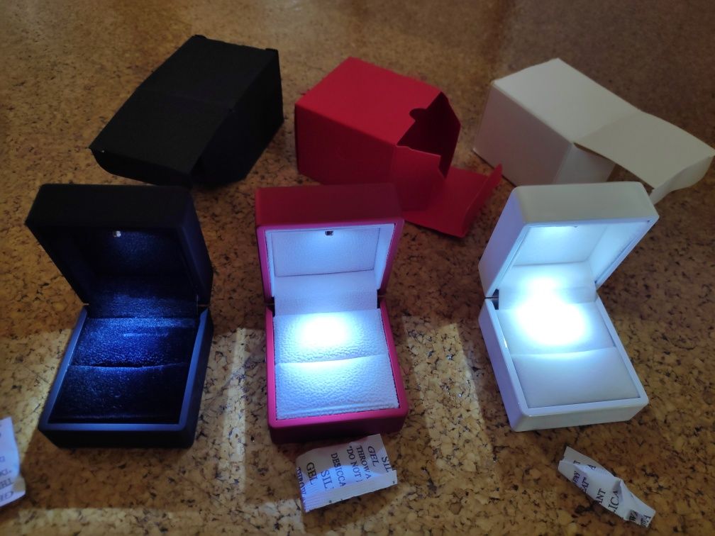 Cutie inel de logodna cu LED, cutie led, cutie inele, cutie inel