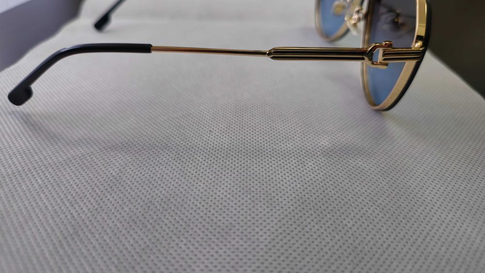 Ochelari de soare Cartier lentile albastre, rame metalice