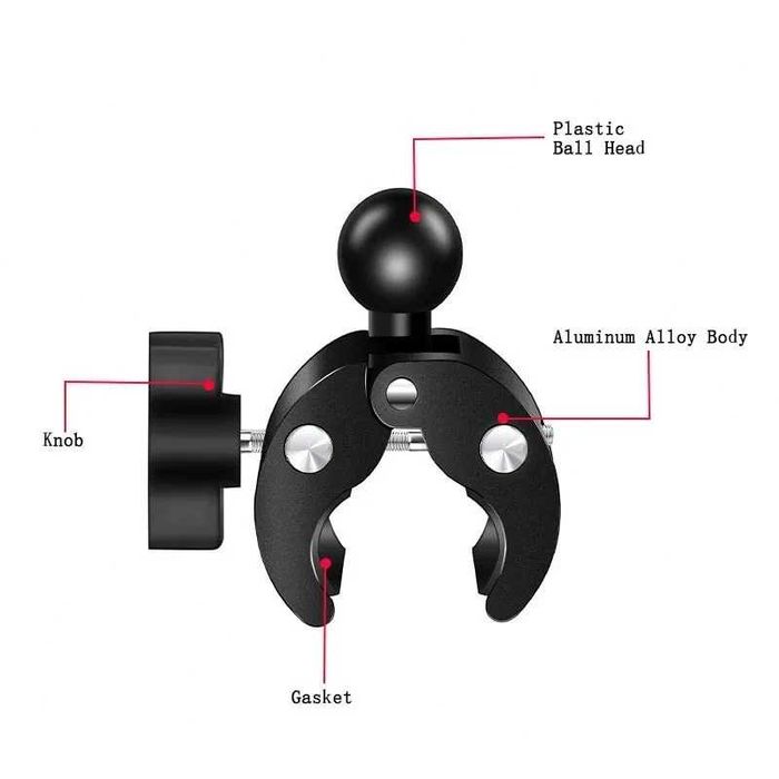 Clema cu prindere dubla pentru camere actiune GoPro, Insta360 X3 X4 X5