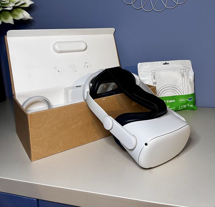Oculus Quest 2 129GB + Strap + Cablu PCVR