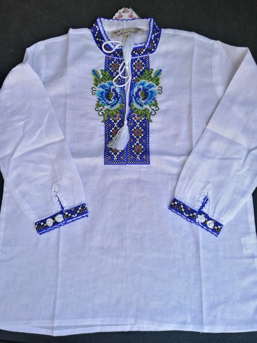 Ie băieței motive tradiționale din bumbac de la 0 la 16 ani.