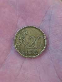 Monedă 20 euro cent 2002