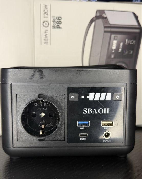 Зарядна станция SBAOH P86 Portable Power Station – 88Wh / 120W