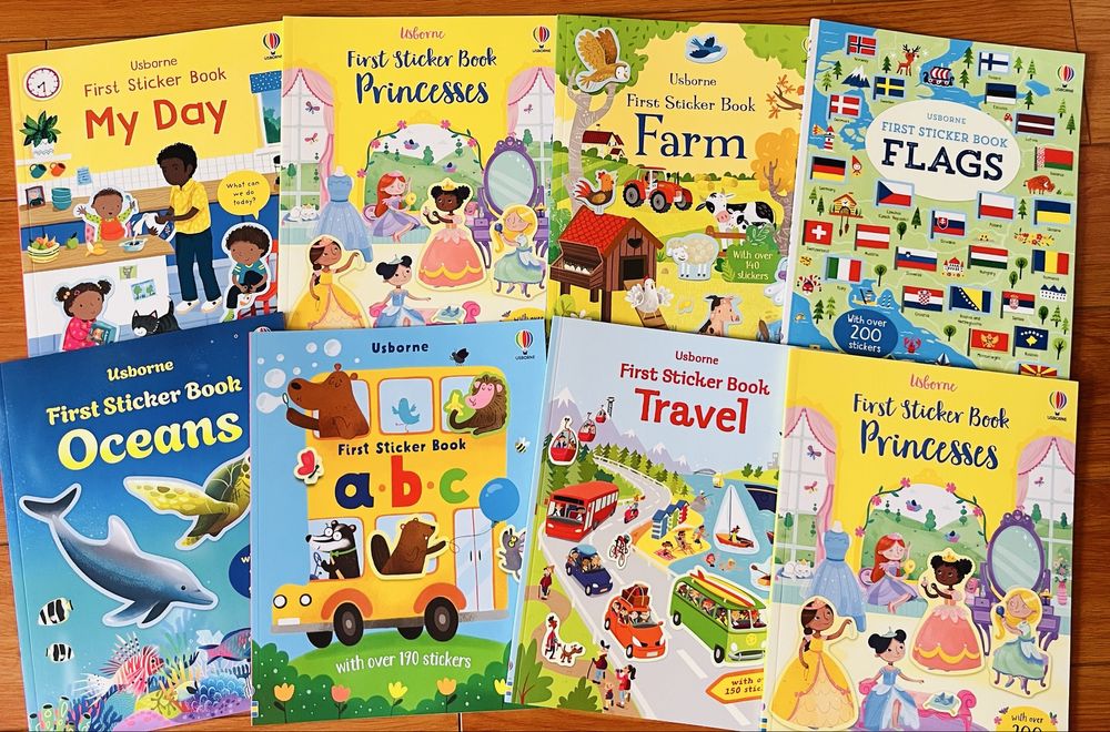Set carti cu stickere si de pictat cu apa Usborne
