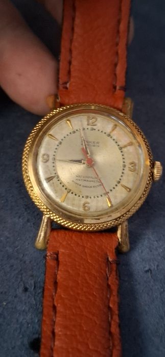 ANKER mecanic cu 20 rubis curea din piele naturală.